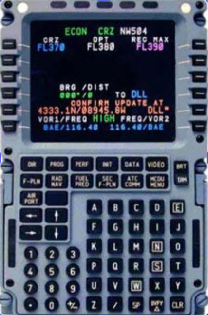 Airbus Pegasus II FMS LCD MCDU