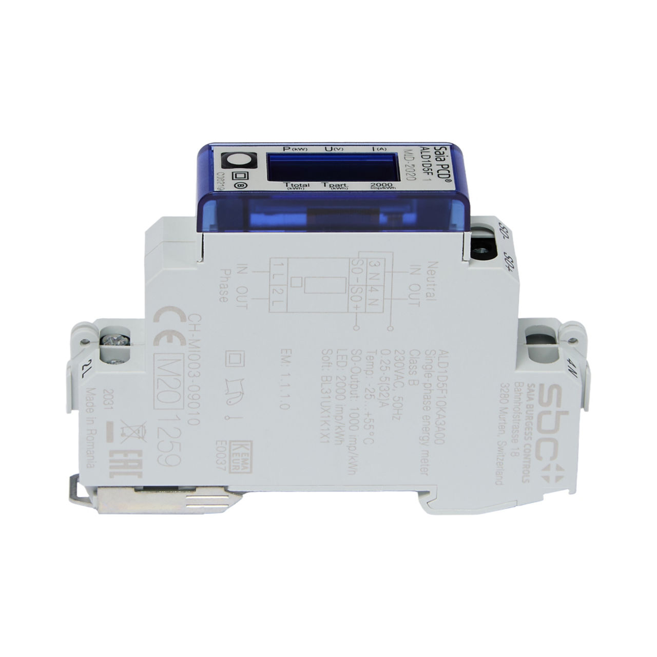 Single-phase energy meter S0