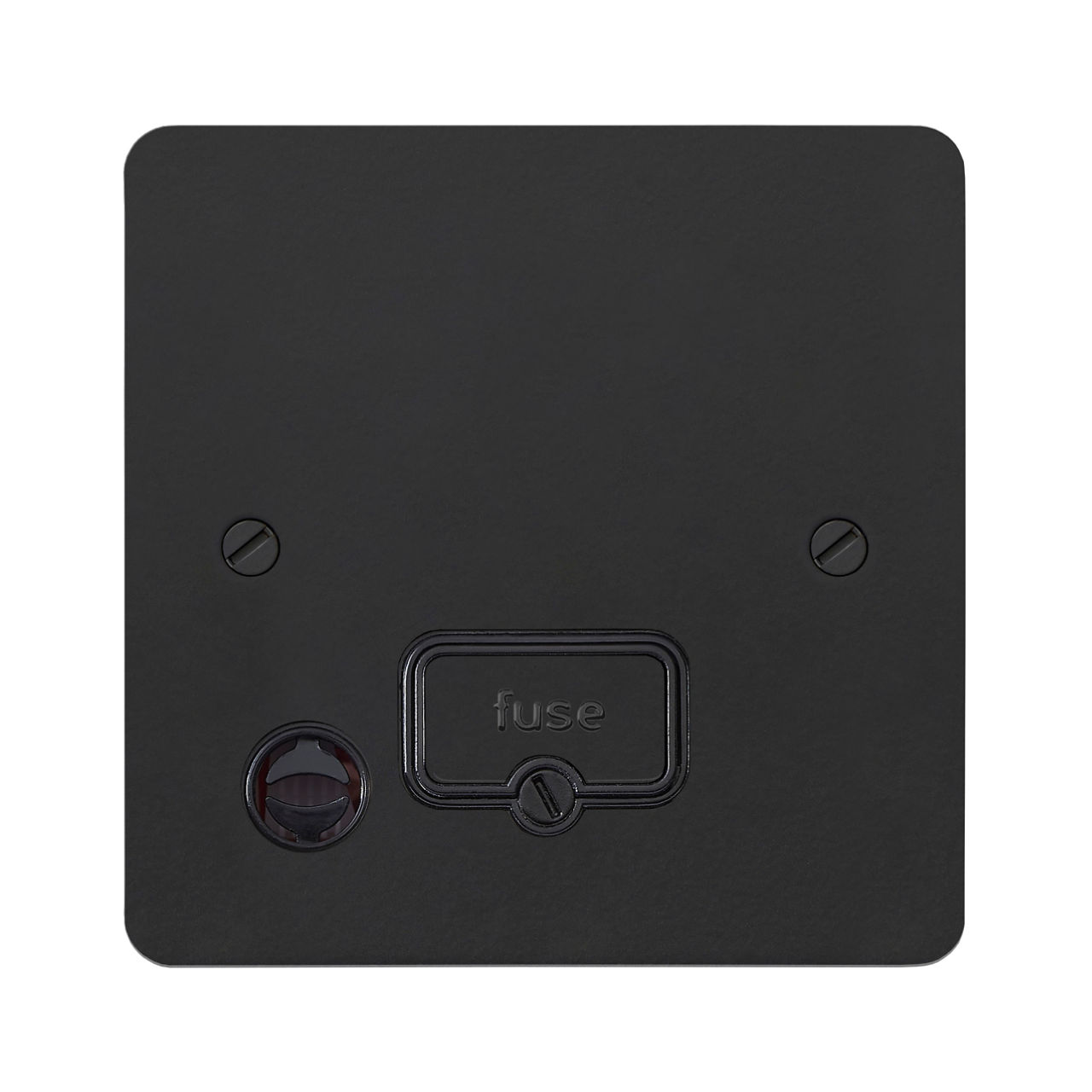 K14989MBKB, Unswitched connection unit with flex outlet, matt black, front