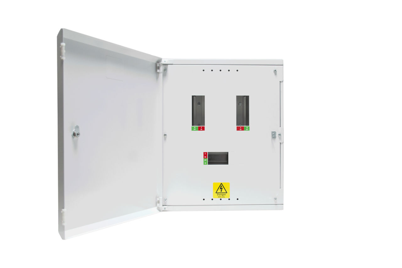 MK10004N 4 WAY TPN METAL ENCLOSURE, front