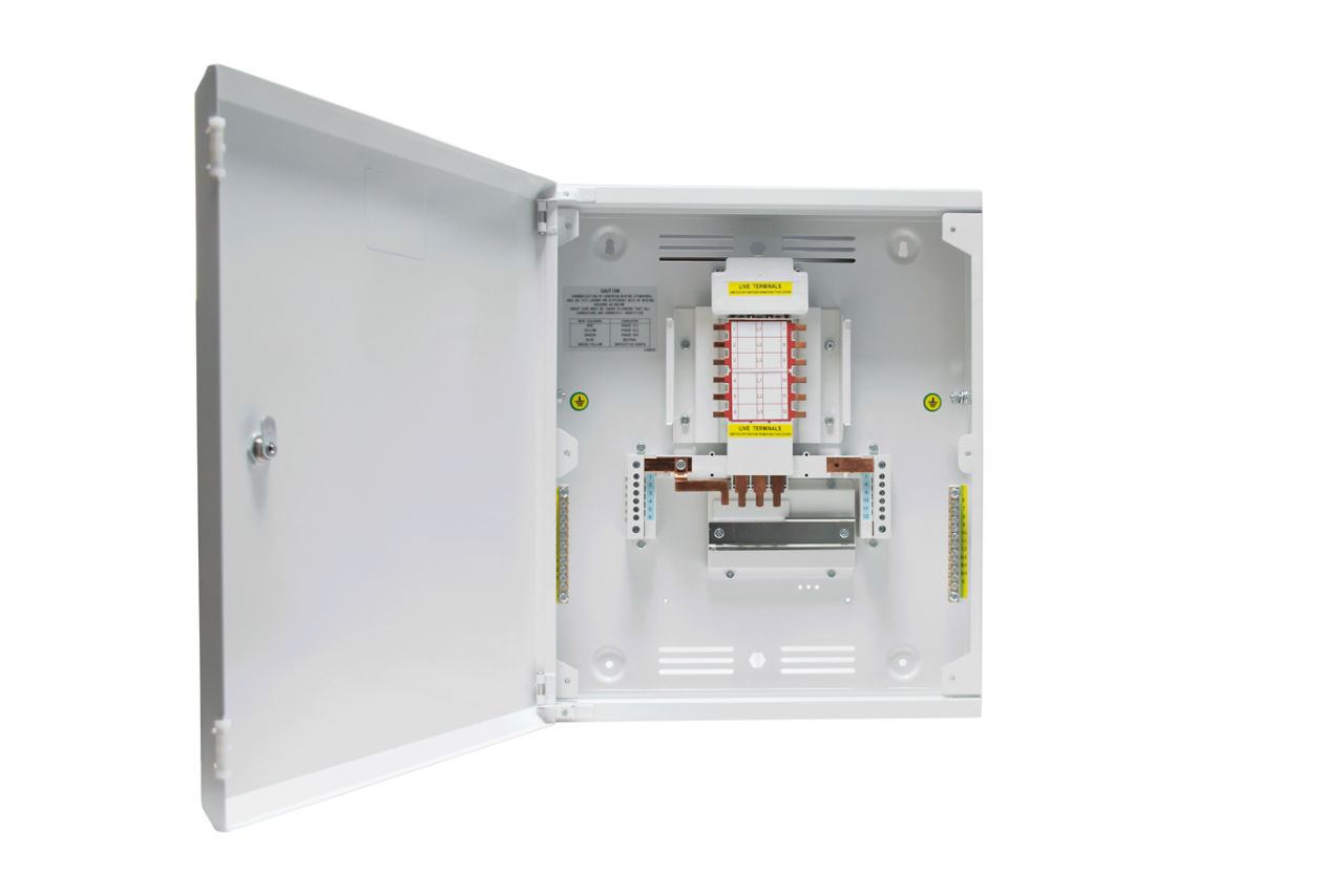 MK10004N 4 WAY TPN METAL ENCLOSURE, front