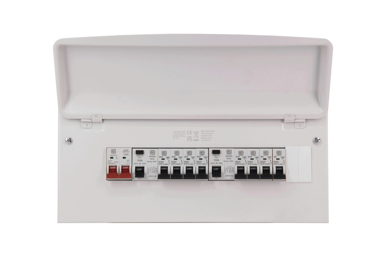 MK8665SMET 16W MCU +SW, 2 X 100A RCD & 8 X MCB, front