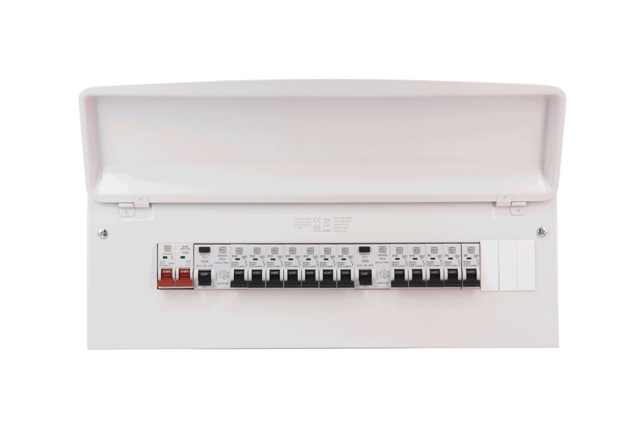 MK8678SMET 21W MCU +SW, 2 X 100A RCD & 12 X MCB, front