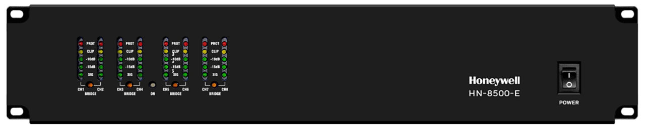 8X500 Watt Class D Amplifier at 70/100V