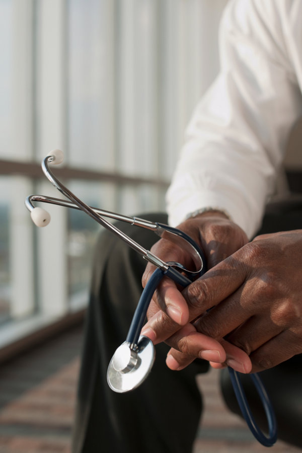 a doctor holding a stethoscope