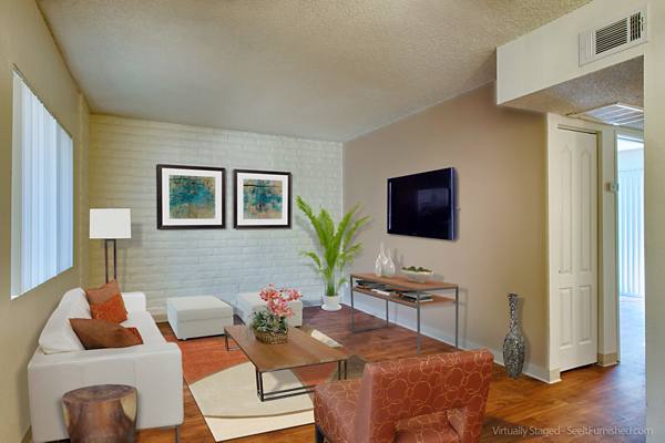 living room at Fountain Plaza Apartments