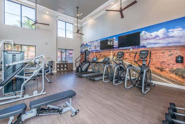 fitness center at Alanza Place Apartments