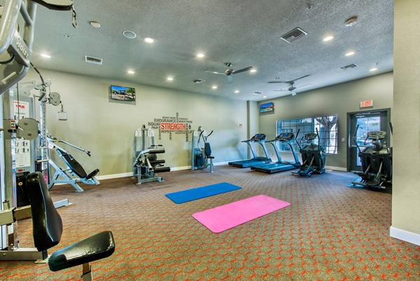 fitness center at Esteban Park Apartments