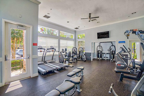 fitness center at Elmhurst Village Apartments