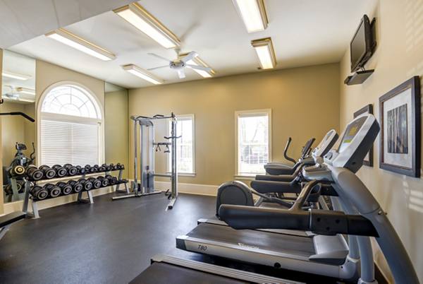 fitness center at River Run Apartments
