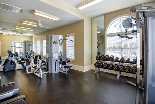 fitness center at River Run Apartments
