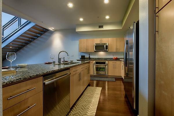 kitchen at Ten Wine Lofts Apartments