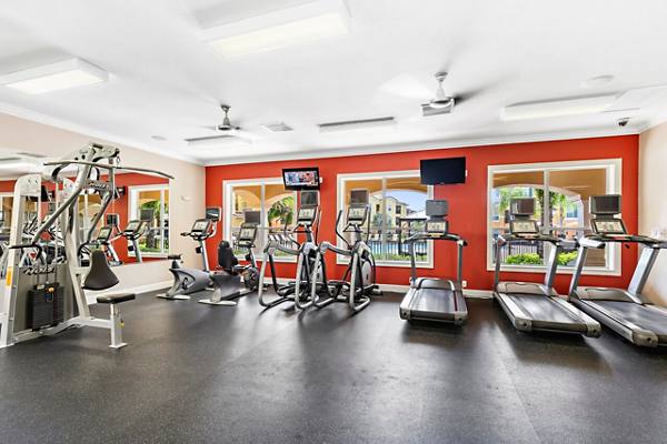 fitness center at Trinity Club Apartments         