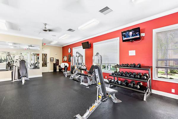 fitness center at Trinity Club Apartments      