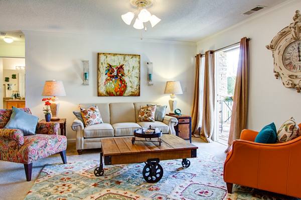 living room at The Promenade at Boiling Springs Apartments
