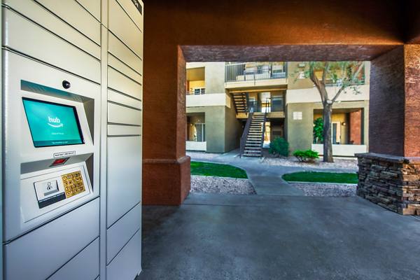 clubhouse parcel pickup at Allure at Tempe Apartments