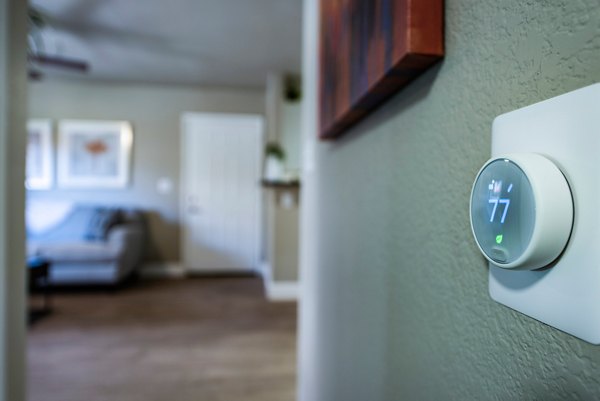hallway thermostat at Allure at Tempe Apartments