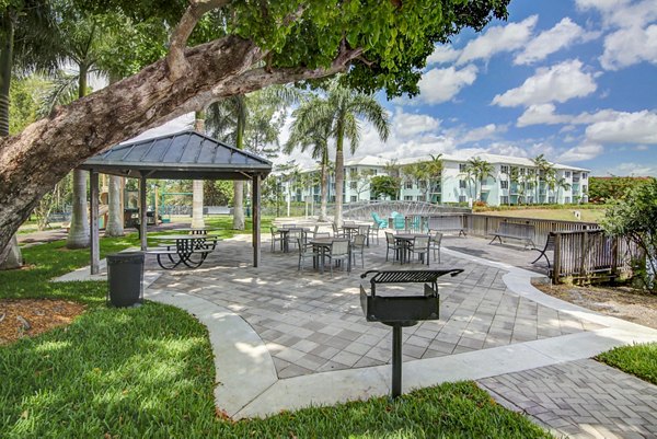 grill area at Bridges at Kendall Place Apartments          