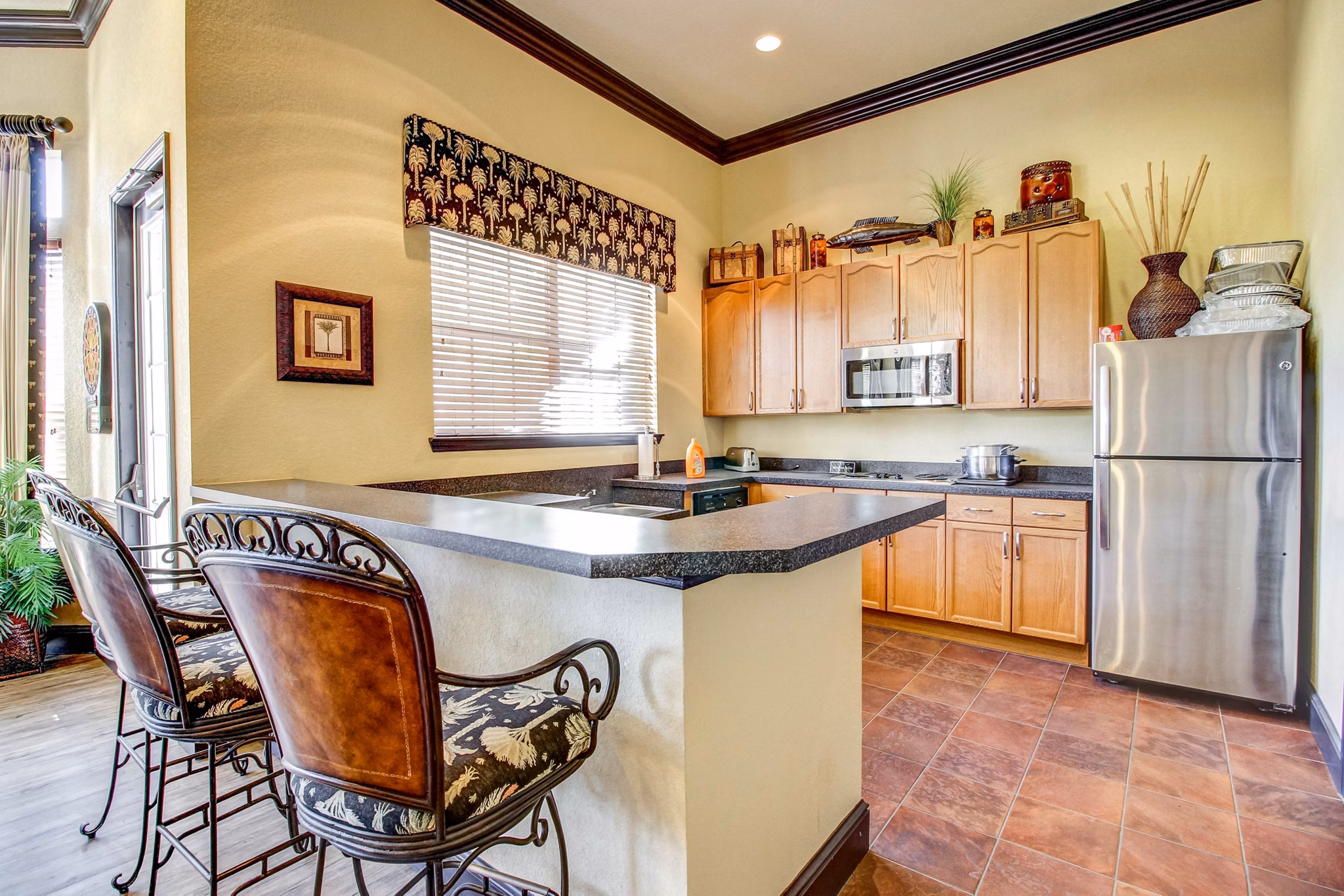 Clubhouse featuring modern design and communal seating at Hawthorne Village Apartments
