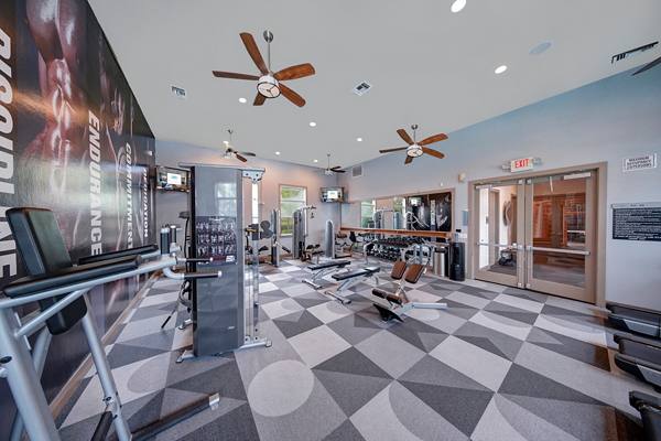 fitness center at 33 West Apartments