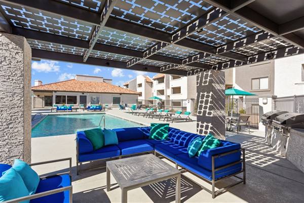 sport court/patio at Paseo on University Apartments