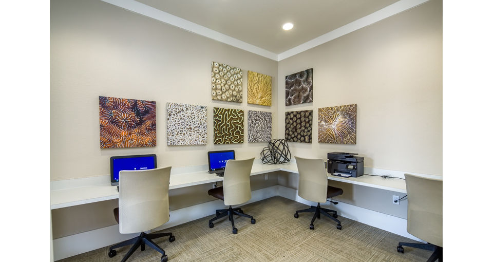 Elegant clubhouse with modern furnishings at Trinity Exchange Luxury Apartments