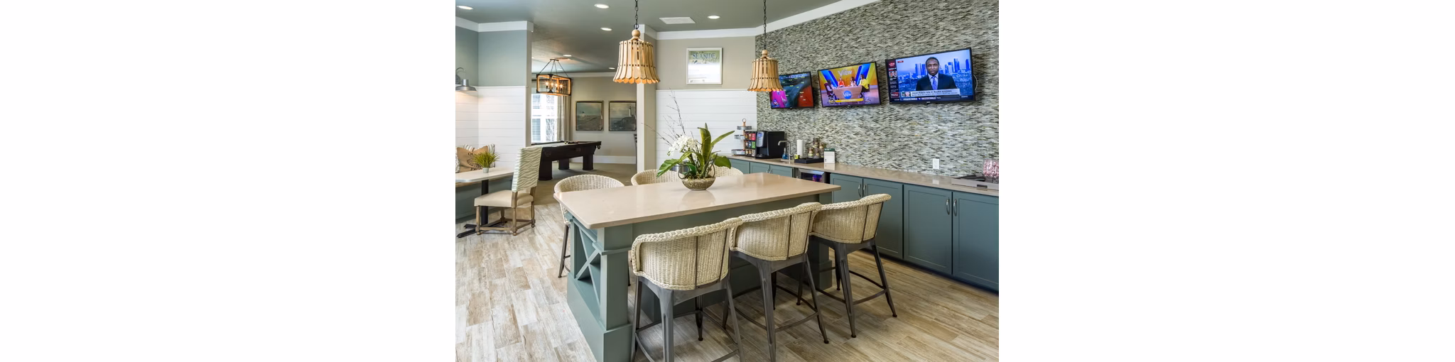 Elegant clubhouse with modern decor at Trinity Exchange Luxury Apartments