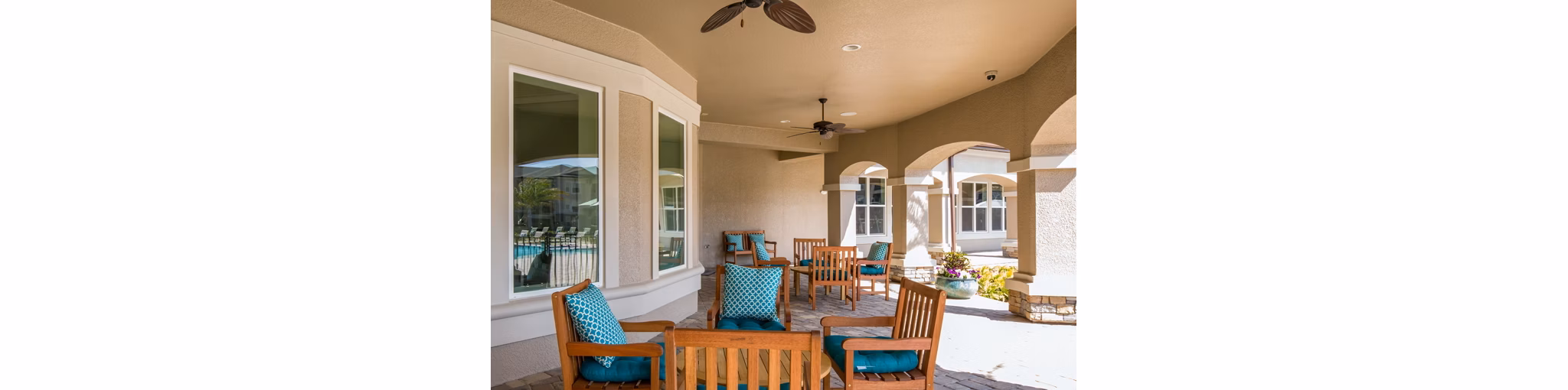 Clubhouse with modern design and seating at Trinity Exchange Luxury Apartments