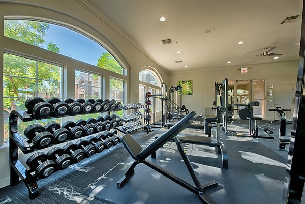 fitness center at Pinnacle Terrace Apartments