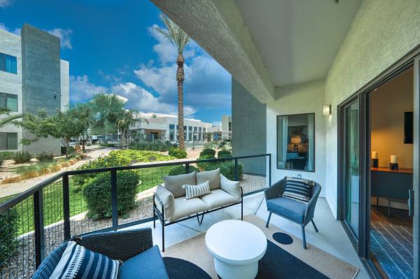 fire pit at Seven Luxury Apartments