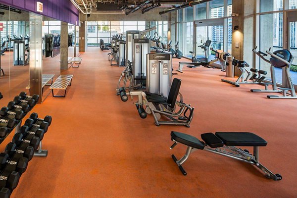 fitness center at Optima Chicago Center Luxury Apartments