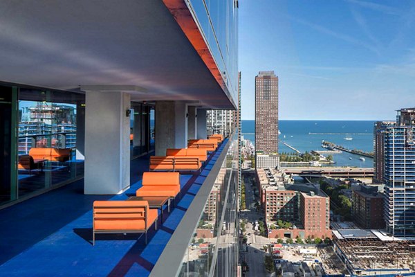 patio at Optima Chicago Center Luxury Apartments

