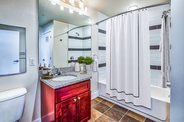 bathroom at McHenry Row Apartments