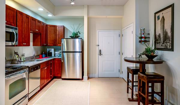 kitchen at McHenry Row Apartments