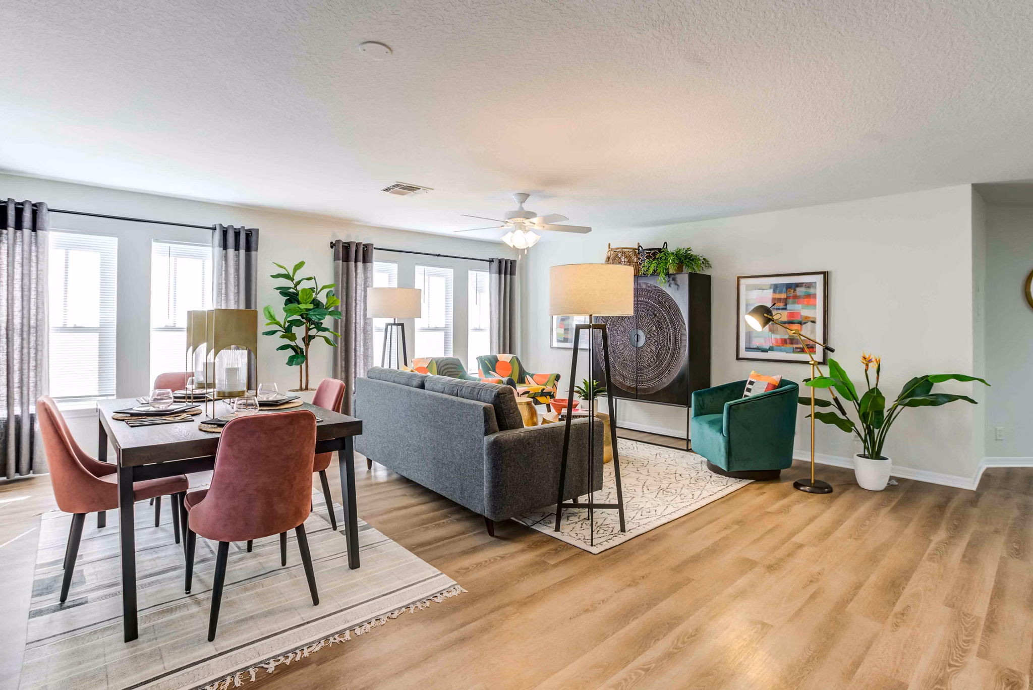 Elegant kitchen with stainless steel appliances in Parks at Hunter's Creek Apartments