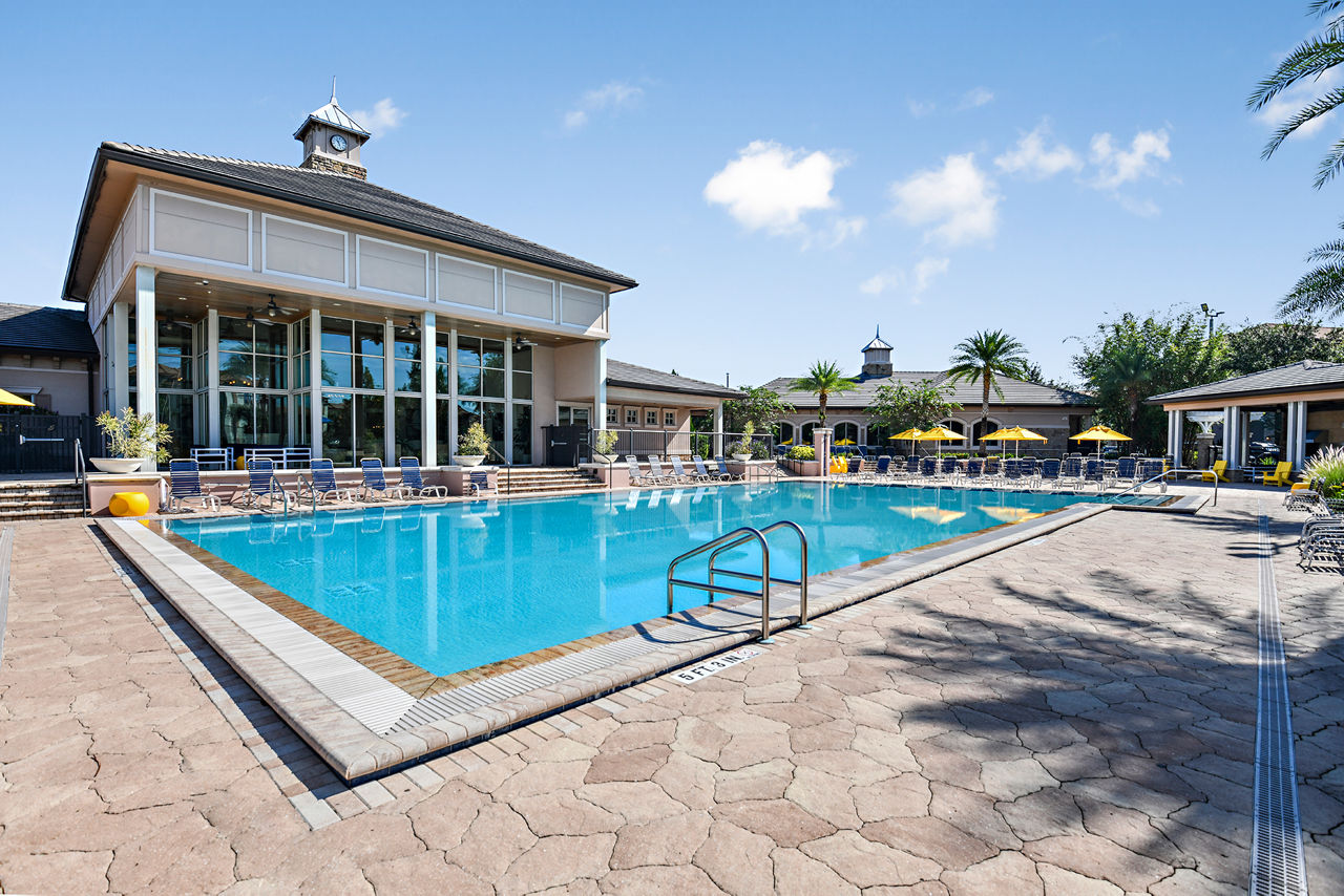 Resort-style pool at Sanctuary at Eagle Creek Apartments, perfect for relaxation and leisure