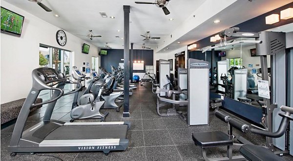 fitness center at Central Square at Watermark Apartments