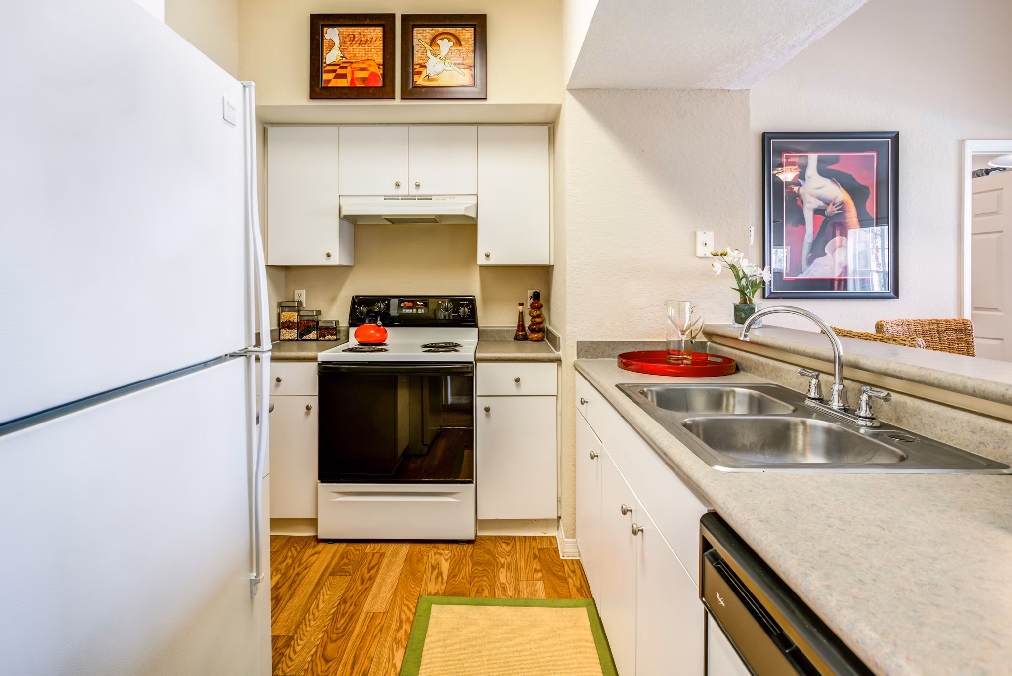 Park Central Apartments - Manor Row: Modern kitchen featuring stainless steel appliances and granite countertops