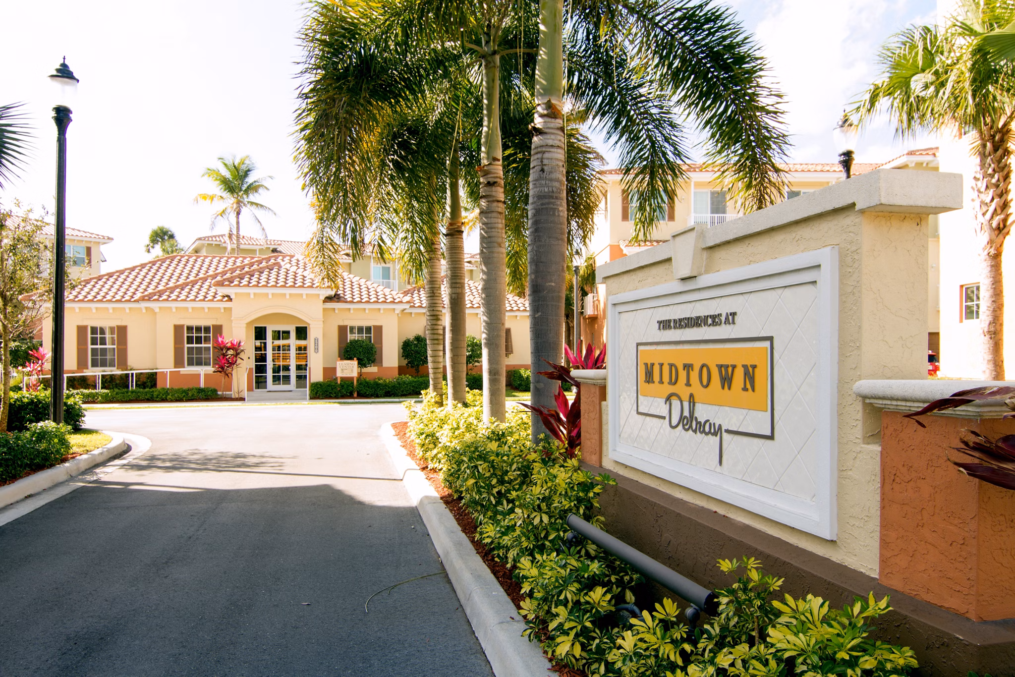 Midtown Delray Apartments: signage for luxury apartments in Delray Beach