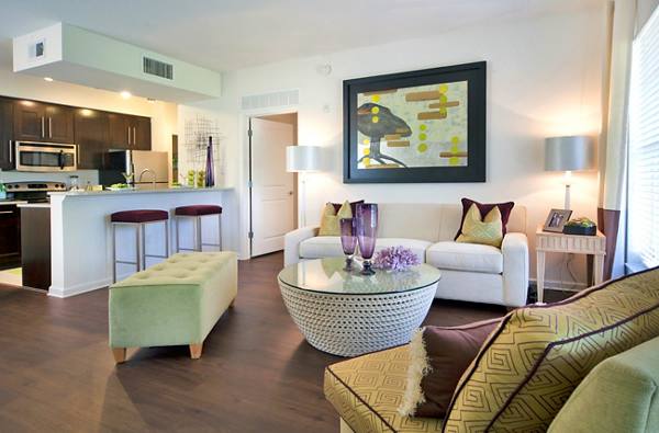 living room at Avana Cypress Creek Apartments