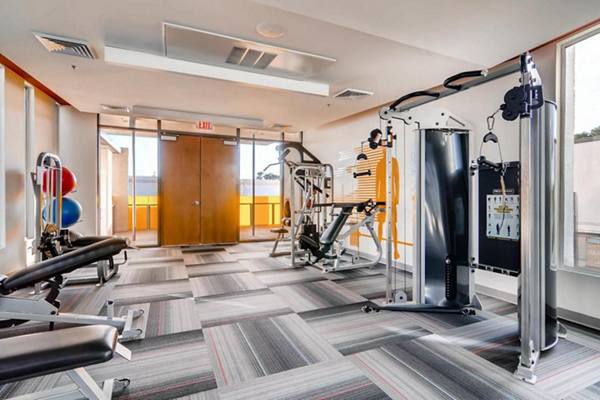 fitness center at The Cortesian Apartments