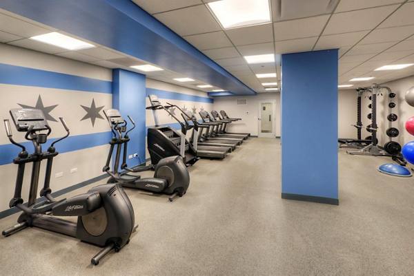fitness room at The Seneca Apartments
