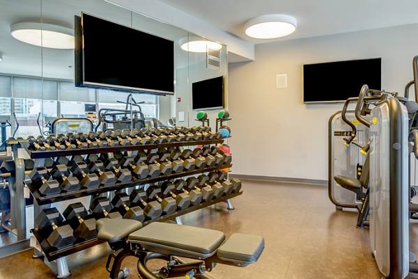 fitness center at E2 Apartments

