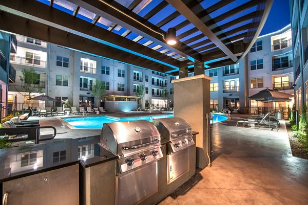 grill area at Overture Plano Apartments    