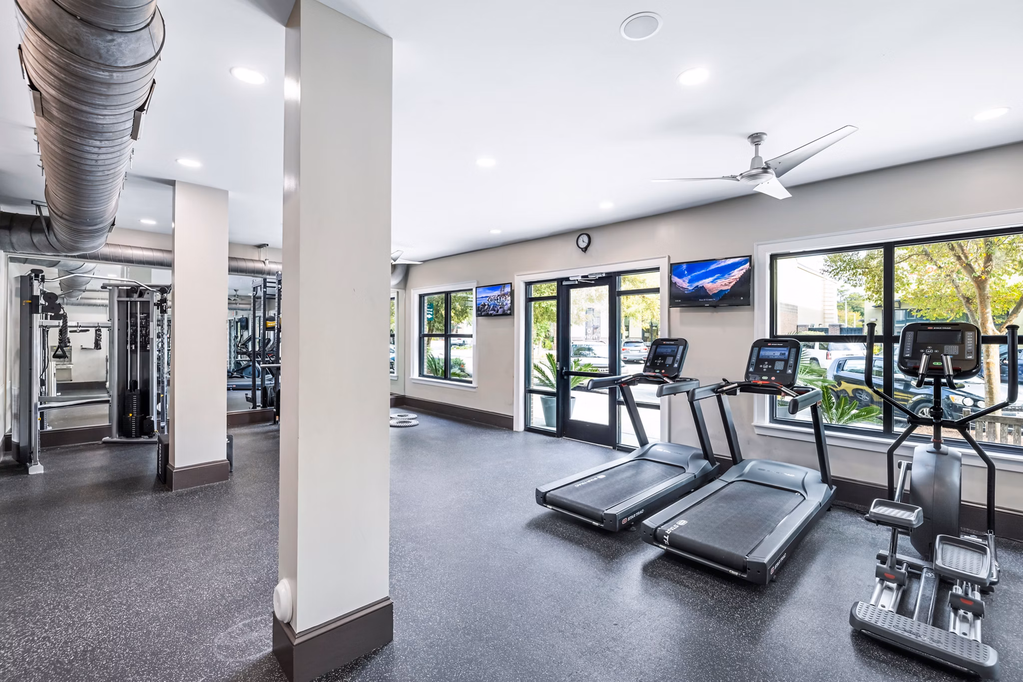 Fitness center with state-of-the-art equipment at Riviera at Seaside Apartments