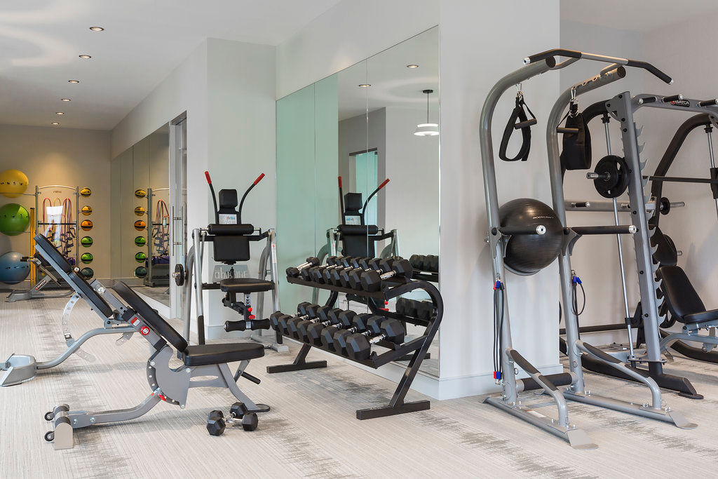 fitness center at Station Square Apartments