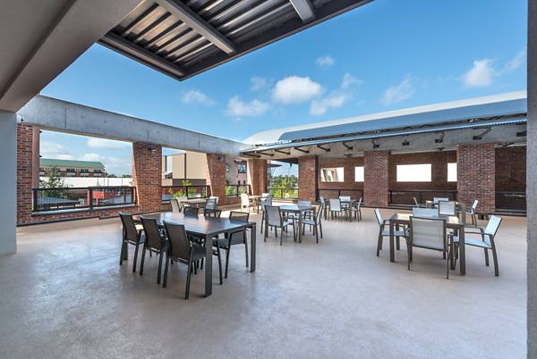 patio area at College Town Student Apartments