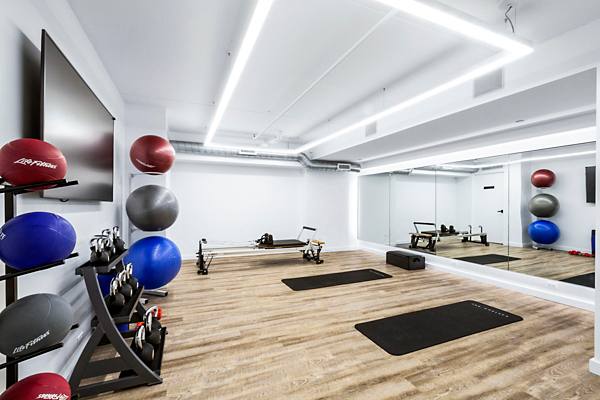 fitness center at The Chelsea Apartments