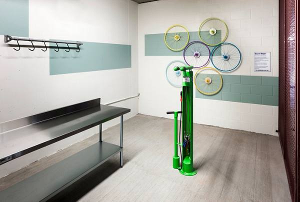 bike storage at The Standard Apartments