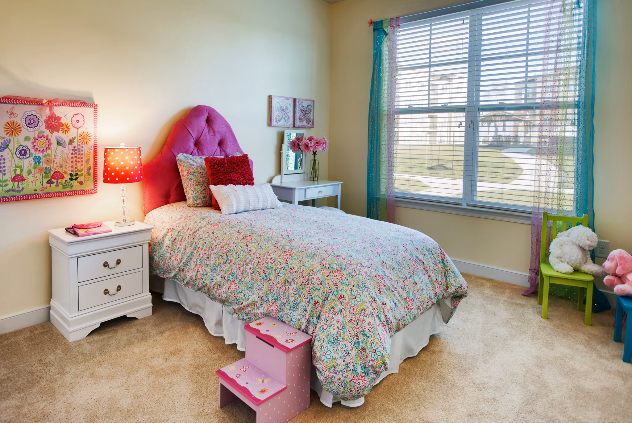Inviting bedroom with large windows at Paragon at Columbia Overlook Apartments, offering a comfortable and stylish living space